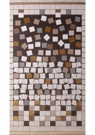 Resim By Özer Halı Krem Renk Vizon Desenli Modern Stil Majolika Halı Alvin Al06a Salon Halısı Çok Renkli 