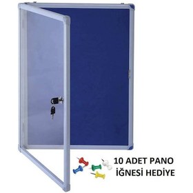Resim 60X85 Camekanlı Apartman İlan Panosu - Duyuru Panosu 