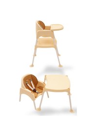 Resim Miracool Prime 4ın1 Mama Sandalyesi / Çalışma Masalı / Pedli / Krem 