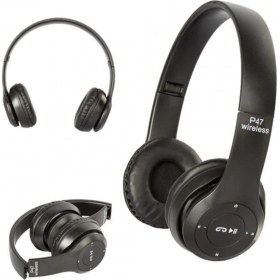 Resim Pazariz P47 Kulak Üstü Bluetooth Kulaklık 5.0 Siyah 