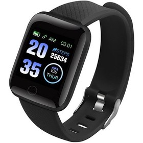 Resim Geeroyoo Spor Akıllı Bileklik, Kalp Atımı-tansiyon-sleep Monitörü, Adım Sayacı, Bluetooth Hatırlatıcı, Siyah 116plus Lh719-v1.2 