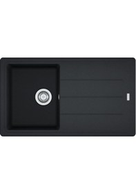 Resim Franke Basis BFG 611-86 Nero Granit Evye - Active Plus Doccia 2.0 Krom Batarya Seti 