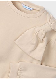 Resim Mayoral Bej Kız Çocuk Fiyonklu Sweatshirt 4434 Bej 