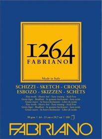 Resim Fabriano 1264 Sketch Paper Eskiz Çizim Defteri 90 G A4 100 Yp 