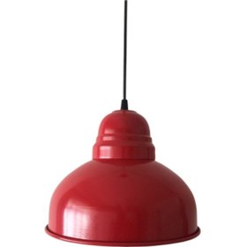 Resim Rıolıght Kırmızı Içi Beyaz Tekli Metal Sarkıt Çap: 30Cm 