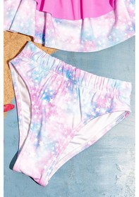 Resim Beniizle Desenli Kız Çocuk Bikini Takım Açıkmavi 
