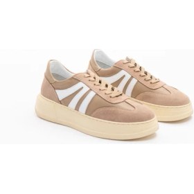 Resim YT 302 Kadın Vizon Deri-Nubuk Günlük Spor Ayakkabı 