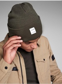 Resim Jack & Jones Jack & Jone Jaclong Knit Beanie Noos Erkek Bere-27111 - Yeşil 