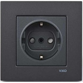 Resim PremiumPort Şık Füme Renkli Topraklı Priz Çerçevesi, Dekorasyona Zarif Dokunuş 