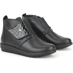 Resim Ziya, Kadın Hakiki Deri Konfor Bot 1531022z7551 Siyah 1531022z7551 000 Siyah 