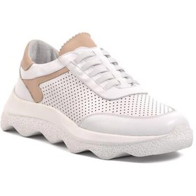 Resim Venüs Beyaz İçi Dışı Hakiki Deri Kadın Sneaker 