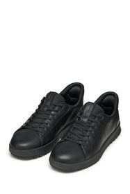 Resim Geox Erkek Siyah U Flextrıde Plus Bağcıklı Deri Sneaker - Siyah / 4 