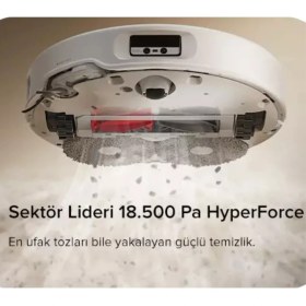 Resim Roborock Qrevo Curv 5A1 Akıllı Robot Süpürge Beyaz-3 Kopyası + Black+Decker Araç Süpürgesi Hediye 