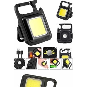 Resim Vintessy Işıldak USB Şarjlı Cep El Feneri Taşınabilir Mini LED Işık Çok Fonksiyonlu 