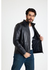 Resim Franko Armondi Fit Kısa Erkek Deri Ceket E4-k-2629-23712 Siyah 