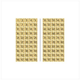 Resim Metal Kapı Masa Dolap Numarası Levha 4x4cm Altın Renk 100 Adet 1 100 