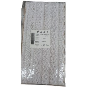 Resim Dantel Polyester Sanal Tül Bant Beyaz 15 Metre En 6 cm ON-1661-B 
