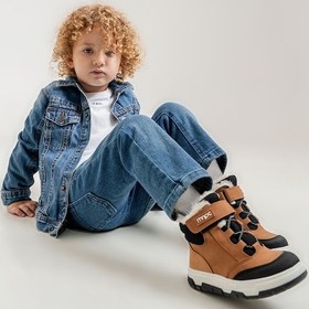 Resim Mnpc Erkek Çocuk Kum Suni Deri Suya Dayanıklı Anatomik Günlük Bot 25k3b1100569 KUM 