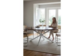 Resim Tolia Home Ahtapot Beyaz Renk Metal Masa Yemek Masası Toplantı Masası Ayağı 150 x 78 x 71 cm 