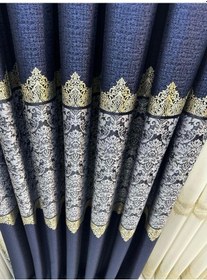 Resim Nivemeshome Fj631749 V-517 Arora Lacivert 1/3 Sık Pileli Fon Perde Apm Lacivert 