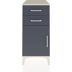 Resim Dienni Kronos Komodin Tek Raflı 2 Çekmeceli Tek Kapaklı 44X59X96 Aytaşı-Antrasit 