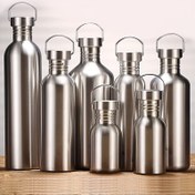 Resim 304 Paslanmaz Çelik Kalın Tek Katmanlı Su Bardağı, Yaz Büyük Kapasiteli Yalıtımsız Açık Hava Sporları Kettle 