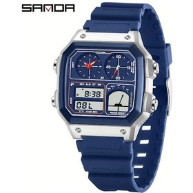 Resim Oldfriend Sanda Erkek Spor Saati Kronograf Alarmlı Kronometre Geri Sayım Deep Blue Doğum Günü Hediyesi Diğer 