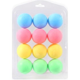 Resim Folinda 12 Adet 40mm Abs Tenis Topu, İyi Zıplama Ve Kontrol, Eğitim, Okullar, Başlangıçcılar İçin Çok Renkli Sarı, Pembe, Mavi, Yeşil 