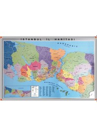 Resim İstanbul Haritası Alüminyum Çerçeve Standart 
