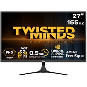 Resim Twisted Minds TM27FHD165IPS 27" FHD 165 Hz 0.5 ms HDMI DP HDR10 Fast IPS Çerçevesi̇z Gaming Moni̇tör Twisted Minds