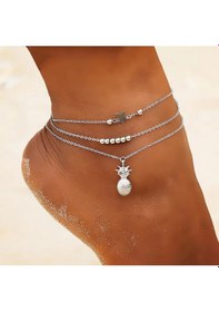 Resim Brezza Lusso Jewelry Boncuklu Ananas Bayan Ayak Halhal No1 Çok Renkli 