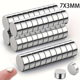 Resim 50 adet/100 adet/200 adet 7x3mm Yuvarlak Manyetik, Buzdolabı, Araç Kutusu, Ev Mutfak için Uygun İdeal Seçim 