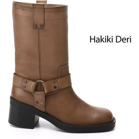 Resim Gönderir Kadın Vizon Antik Kalın Topuklu Hakiki Deri Çizme Gkzc134m1963 Vizon 