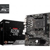 Resim Msı A520m-a Pro Ddr4 4600mhz 1xhdmı 1xdvı 1xm.2 Usb 3.2 Matx Am4 