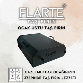 Resim Teknotrust Flarte Taş Fırın, Gerçek Taş Pişirme Deneyimi, Elektrik Gerekmez, 20L Hacim Camsız 