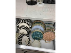 Resim Tekno Trust Sarı 9 Bölmeli Gold Tabaklık Düzenleyici - Bulaşıklık -Fincan Altlığı Düzenleyici Çelik 32 x 32 