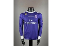 Resim Cristiano Ronaldo Real Madrid Mor 2017 Cardif Şampiyonlar Ligi Uzun Kol Yetişkin Forma T-Shrt 