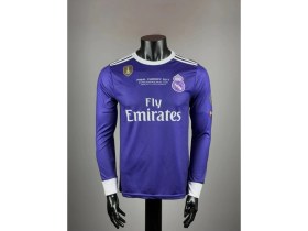 Resim Cristiano Ronaldo Real Madrid Mor 2017 Cardif Şampiyonlar Ligi Uzun Kol Yetişkin Forma T-Shrt 