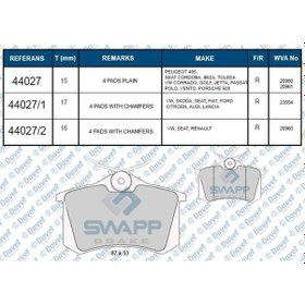 Resim Fren Balatasi Arka Cordoba-Ibiza-Toledo P405 Jetta Ii-Octavia 504622494 