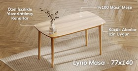 Resim Lyno 77x140 Sabit Yemek Masası Takımı (Roa Bench & 4 Venn Sandalye) - Bukle - Uzay / Koyu 