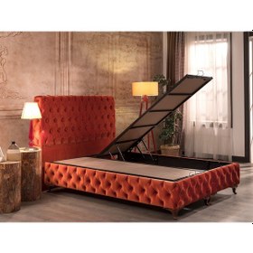 Resim Nivabaza Tarçın Çift Ve Tek Kişilik Sandıklı Baza Başlık Chester 