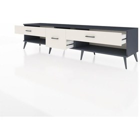 Resim Hyperion Tv Ünitesi 3 Çekmeceli 220x44x51 Antrasit-çam/aytaşı Atlas Çam/aytası - Antrasıt 