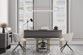 Resim LAGOMOOD ZENİTH OFİS TAKIMI, ANTRASİT CEVİZ 