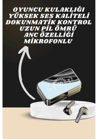 Resim Aynalı Bluetooth Kulaklık Ve 7 Kordonlu Akıllı Saat Dijital Göstergeli Uzun Pil Ömrü 