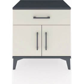 Resim Hyperion Komodin Tek Raflı Tek Çekmeceli 2 Kapaklı 60X44X64 Antrasit-Aytaşı 