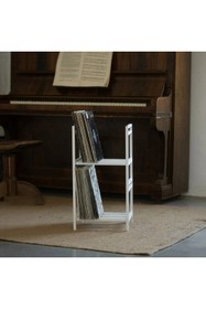 Resim MERZANA Metal Plaklık, Dergilik, Kitaplık, Plak Organizer 