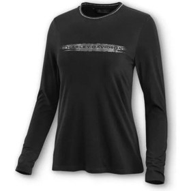 Resim Harley-Davidson Women's Metallic Graphic Long Sleeve Tee 