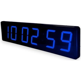 Resim Sanec Wifi Senkronize Saniyeli Dijital Led Saat Derece 16x65 Cm Mavi 