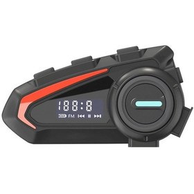 Resim K20 Bt5.3 Dijital Ekranlı Fm Radyolu İntercom 5.1 Ses Kalitesi Kask Motosiklet Interkom 