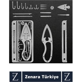 Resim Premium Kompakt Cep Boy Yüksek Kaliteli Çelik Balıkçılık Çok Fonksiyonlu Hayatta Kalma Balıkçı Kiti 